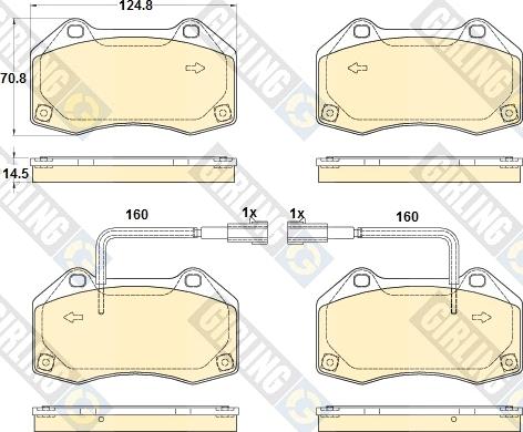 Girling 6120495 - Тормозные колодки, дисковые, комплект autospares.lv