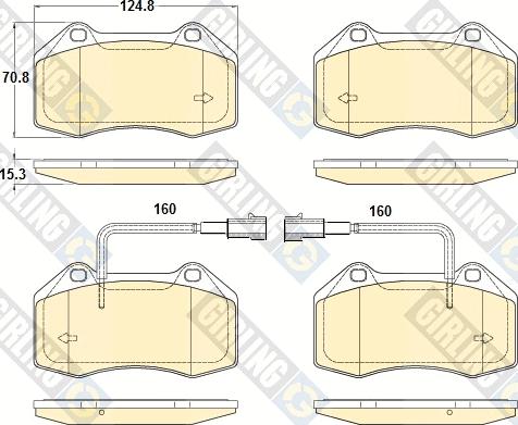 Girling 6120458 - Тормозные колодки, дисковые, комплект autospares.lv