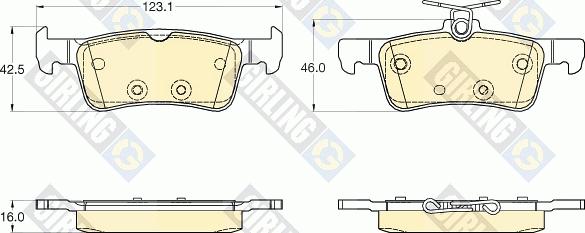 Girling 6120552 - Тормозные колодки, дисковые, комплект autospares.lv