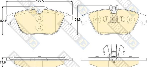 Girling 6120512 - Тормозные колодки, дисковые, комплект autospares.lv