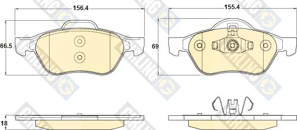 Girling 6120532 - Тормозные колодки, дисковые, комплект autospares.lv