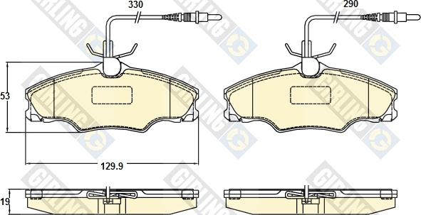 Girling 6120641 - Тормозные колодки, дисковые, комплект autospares.lv