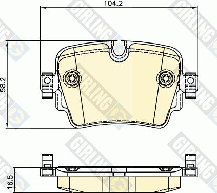 Girling 6120661 - Тормозные колодки, дисковые, комплект autospares.lv