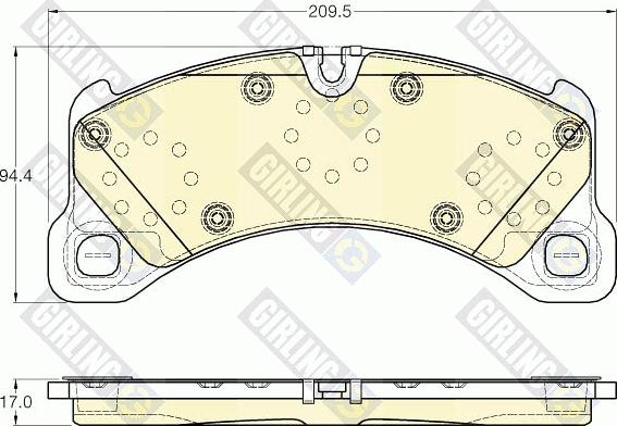 Girling 6120045 - Тормозные колодки, дисковые, комплект autospares.lv