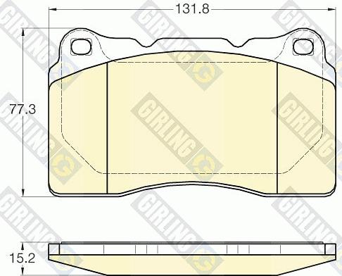 Girling 6120075 - Тормозные колодки, дисковые, комплект autospares.lv