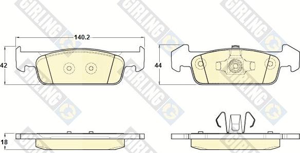 Girling 6120182 - Тормозные колодки, дисковые, комплект autospares.lv