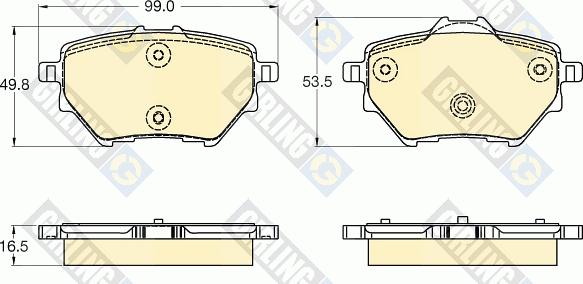 Girling 6120364 - Тормозные колодки, дисковые, комплект autospares.lv