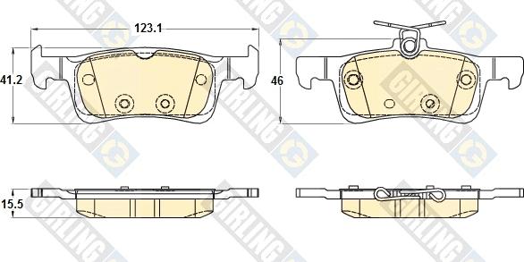 Girling 6120372 - Тормозные колодки, дисковые, комплект autospares.lv