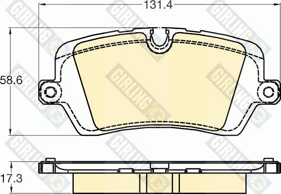 Girling 6120291 - Тормозные колодки, дисковые, комплект autospares.lv