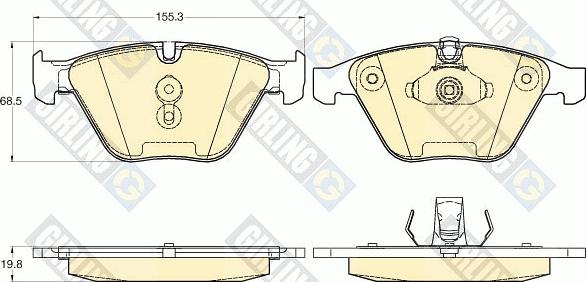 Girling 6120212 - Тормозные колодки, дисковые, комплект autospares.lv