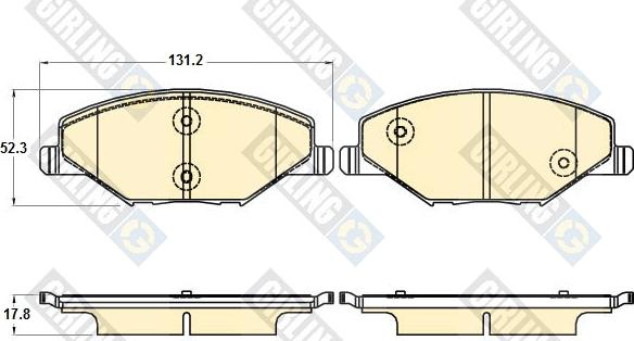 Girling 6120271 - Тормозные колодки, дисковые, комплект autospares.lv