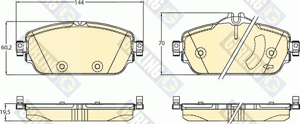 Girling 6120702 - Тормозные колодки, дисковые, комплект autospares.lv