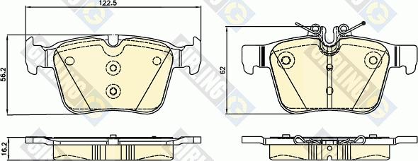 Girling 6120712 - Тормозные колодки, дисковые, комплект autospares.lv