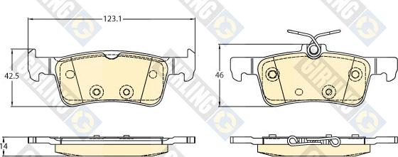 Girling 6121942 - Тормозные колодки, дисковые, комплект autospares.lv