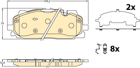 Girling 6121906 - Тормозные колодки, дисковые, комплект autospares.lv