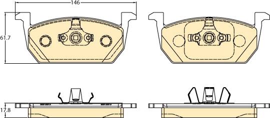 Girling 6121592 - Тормозные колодки, дисковые, комплект autospares.lv