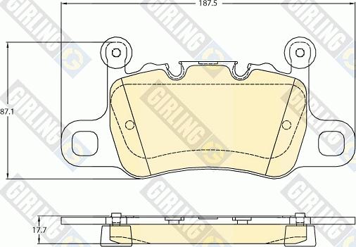 Girling 6121045 - Тормозные колодки, дисковые, комплект autospares.lv