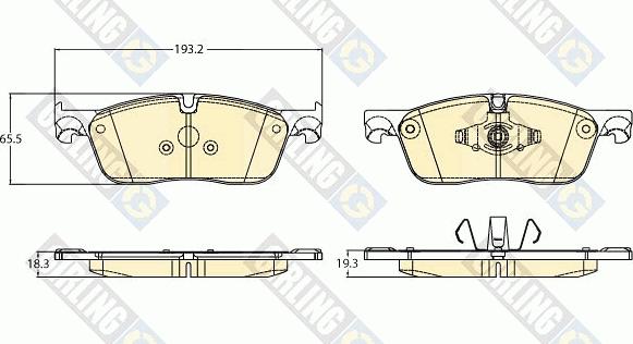 Girling 6121002 - Тормозные колодки, дисковые, комплект autospares.lv