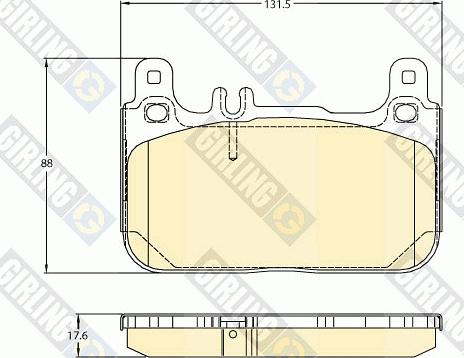 Girling 6121176 - Тормозные колодки, дисковые, комплект autospares.lv