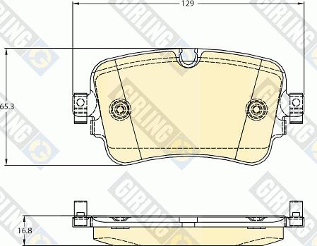 Girling 6121311 - Тормозные колодки, дисковые, комплект autospares.lv