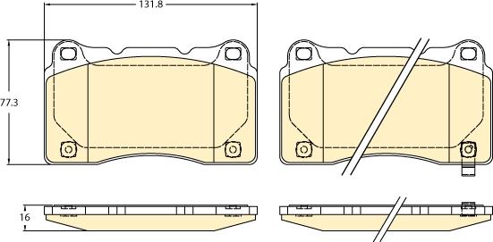 Girling 6122375 - Тормозные колодки, дисковые, комплект autospares.lv