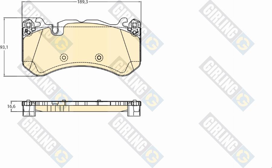 Girling 6122205 - Тормозные колодки, дисковые, комплект autospares.lv