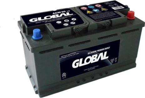 GLOBAL GR095AGM - Стартерная аккумуляторная батарея, АКБ autospares.lv