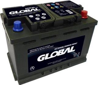 GLOBAL GR080AGM - Стартерная аккумуляторная батарея, АКБ autospares.lv