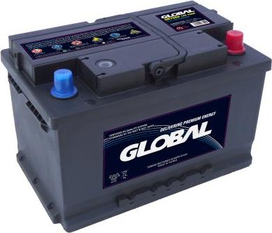 GLOBAL GR075EU - Стартерная аккумуляторная батарея, АКБ autospares.lv