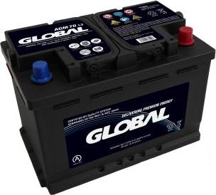 GLOBAL GR070AGM - Стартерная аккумуляторная батарея, АКБ autospares.lv