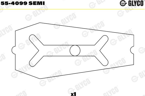 Glyco 55-4099 SEMI - Втулка подшипника, шатун autospares.lv