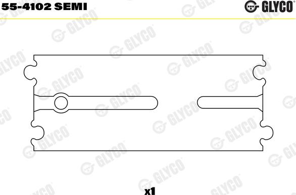 Glyco 55-4102 SEMI - Втулка подшипника, шатун autospares.lv