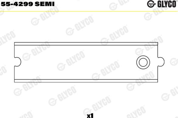 Glyco 55-4299 SEMI - Втулка подшипника, шатун autospares.lv