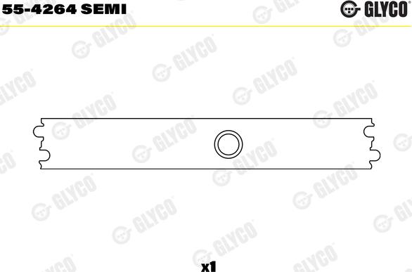 Glyco 55-4264 SEMI - Втулка подшипника, шатун autospares.lv