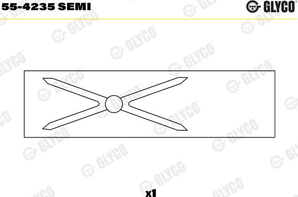 Glyco 55-4235 SEMI - Втулка подшипника, шатун autospares.lv