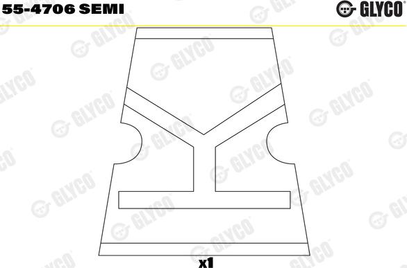 Glyco 55-4706 SEMI - Втулка подшипника, шатун autospares.lv