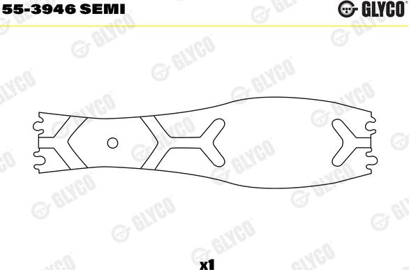 Glyco 55-3946 SEMI - Втулка подшипника, шатун autospares.lv