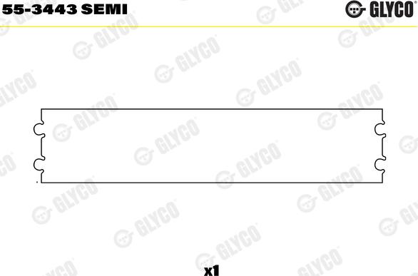 Glyco 55-3443 SEMI - Втулка подшипника, шатун autospares.lv