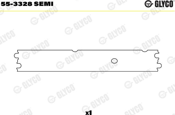 Glyco 55-3328 SEMI - Втулка подшипника, шатун autospares.lv