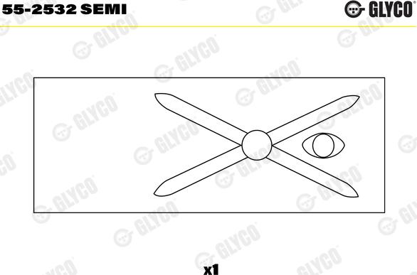 Glyco 55-2532 SEMI - Втулка подшипника, шатун autospares.lv