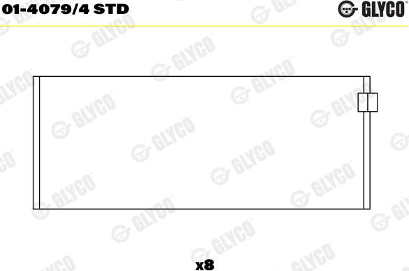 Glyco 01-4079/4 STD - Шатунный подшипник autospares.lv