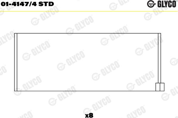 Glyco 01-4147/4 STD - Шатунный подшипник autospares.lv