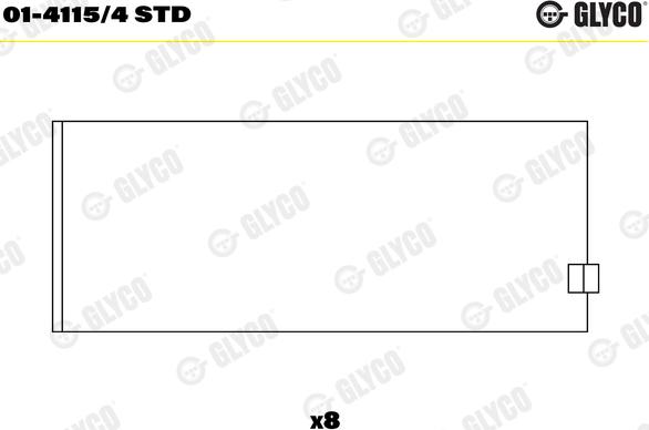 Glyco 01-4115/4 STD - Шатунный подшипник autospares.lv