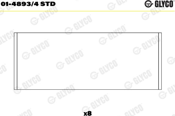 Glyco 01-4893/4 STD - Шатунный подшипник autospares.lv