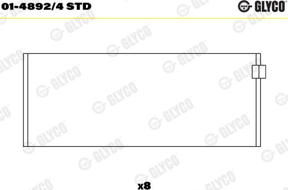 Glyco 01-4892/4 STD - Шатунный подшипник autospares.lv