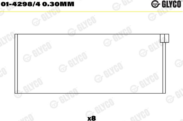 Glyco 01-4298/4 0.30mm - Шатунный подшипник autospares.lv