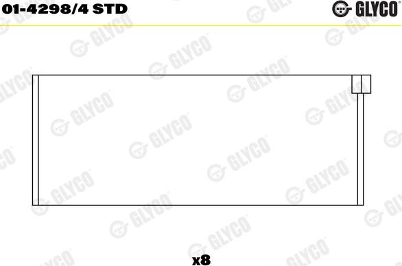 Glyco 01-4298/4 STD - Шатунный подшипник autospares.lv