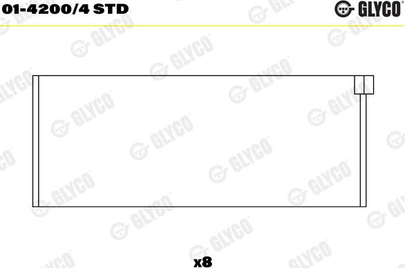 Glyco 01-4200/4 STD - Шатунный подшипник autospares.lv