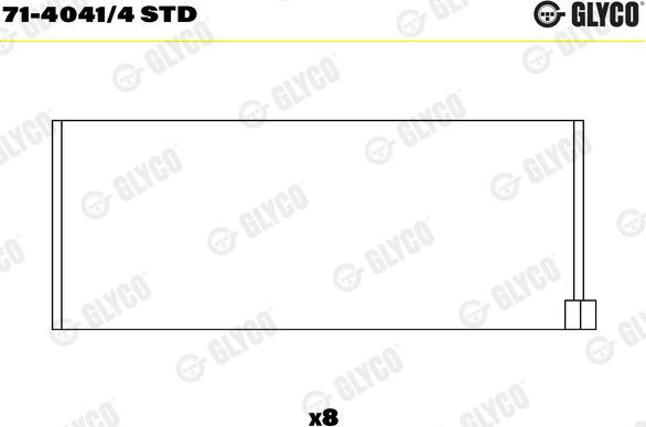 Glyco 71-4041/4 STD - Шатунный подшипник autospares.lv