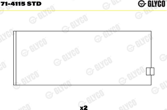 Glyco 71-4115 STD - Шатунный подшипник autospares.lv